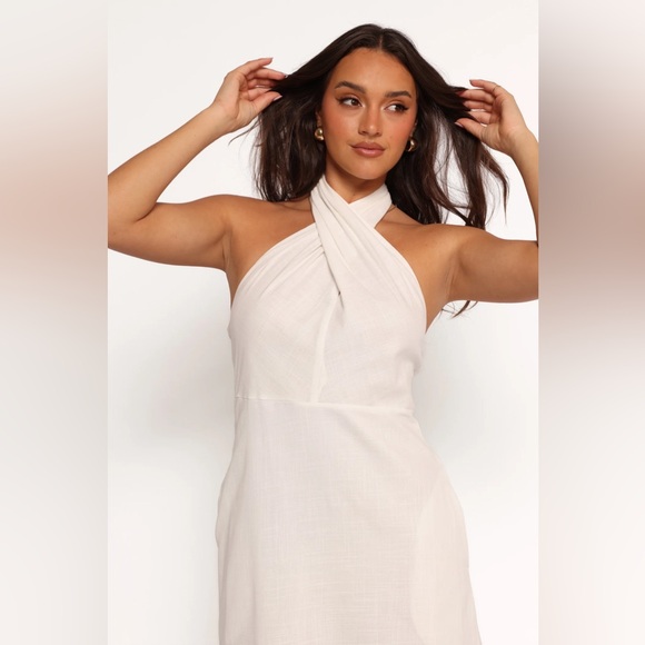 Petal & Pup Betsy Halterneck Maxi Dress - White - Picture 3 of 9